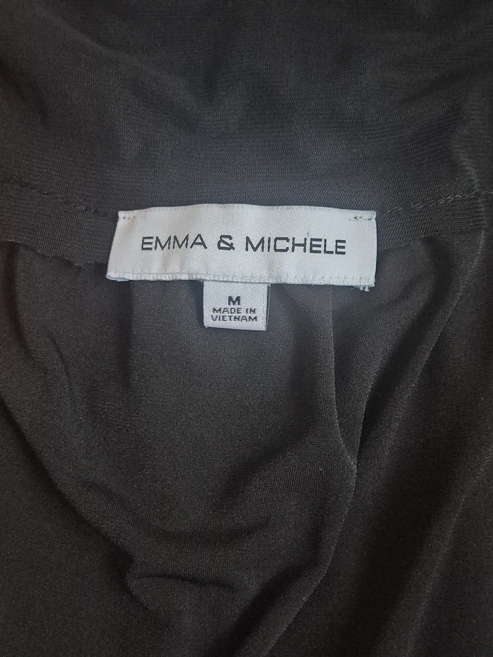 Emma & Michele Black Sleeveless Wrap Wide-Leg Jumpsuit with Tie Sz M - Preloved - Picture 5 of 7